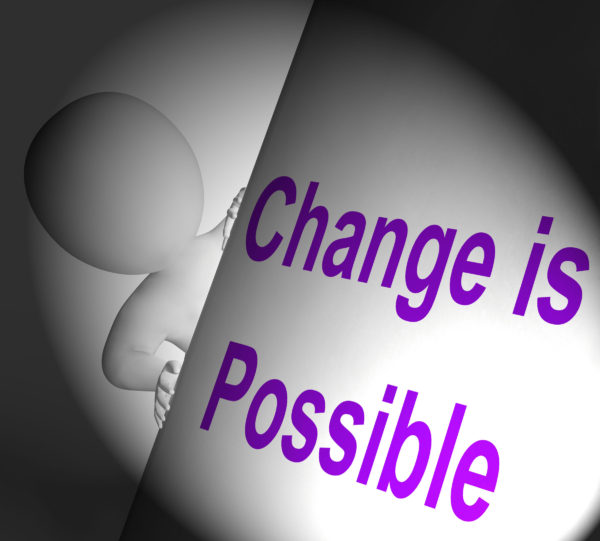 Change Is Possible Sign Displaying Reforming And Improving